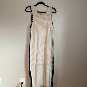 Women's Openwork Midi Sweater Dress - Universal Thread™ Cream